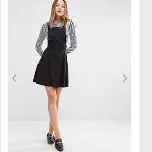 ASOS black pinafore dress